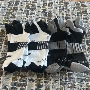 Brooks Black and Gray Athletic Socks